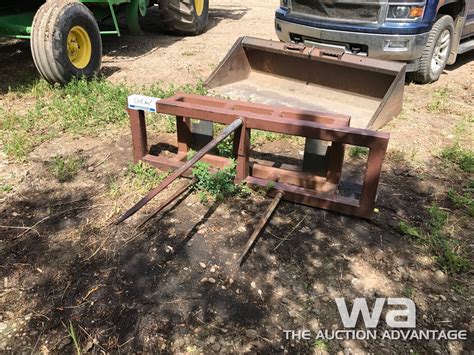 skid steer bale spears for sale|used skid steer hay spear.